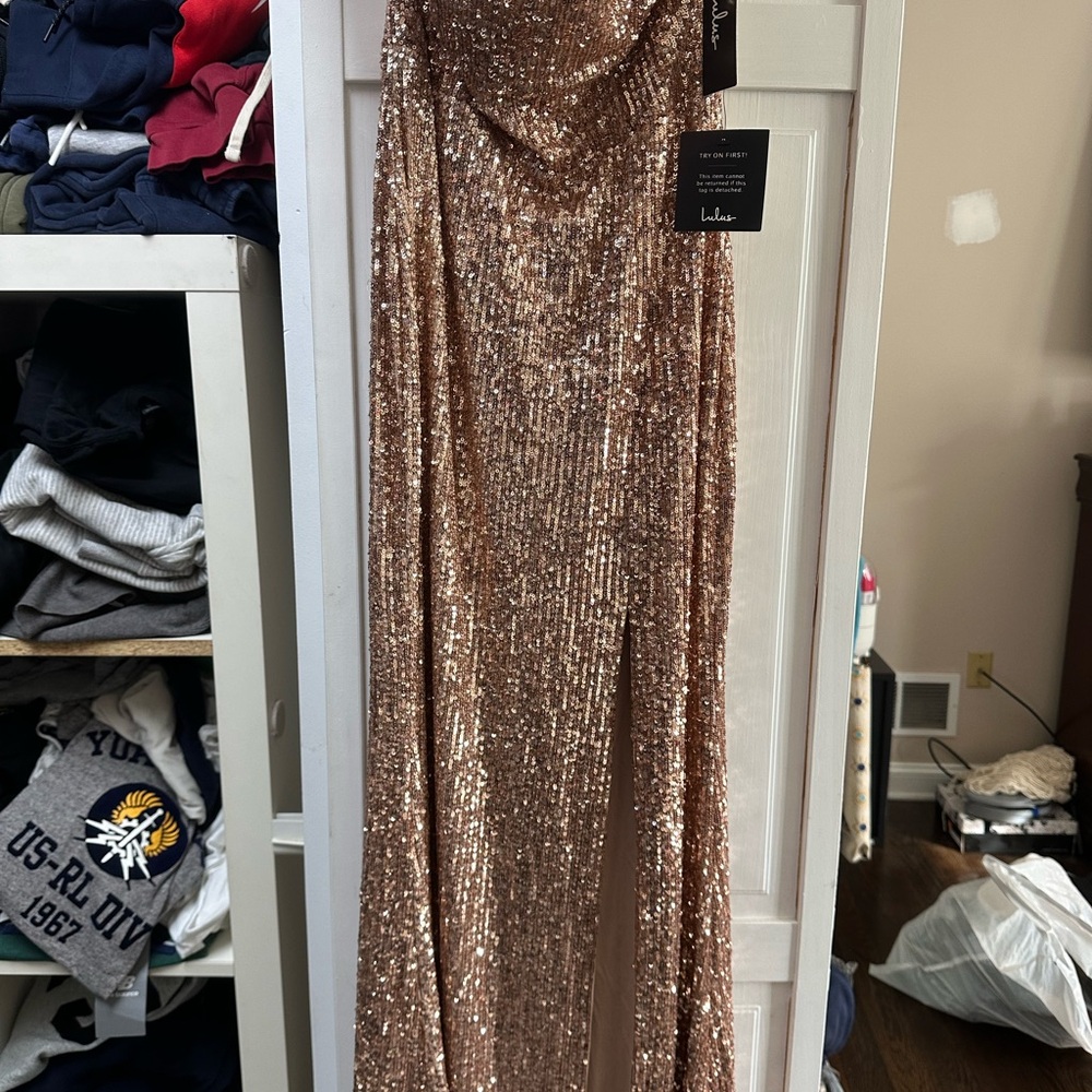 Gold Sequin Gown